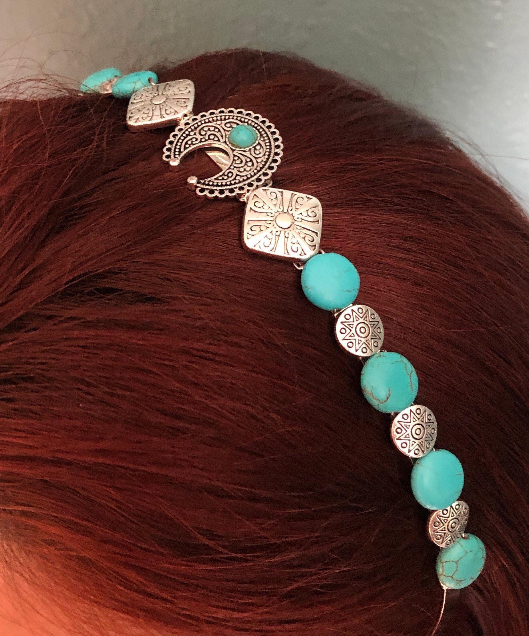 Turquoise Headband - Etsy