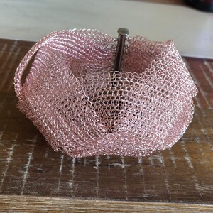 Braided Cuff Bracelet With Slide Clasp (2”) Rose Gold Bracelet Crochet Jewelry Sparkly Rose Gold Cuff Statement Jewelry Large Bracelet