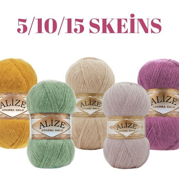 Wollgarn, Alize Angora Gold Wollgarn, Mohairgarn, Strickgarn, Häkelgarn, Alize Garn, Häkelgarn, Lacegarn, Angorawolle, Strick