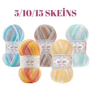 Alize Baby Best Yarn 90% Anti-Pilling Acrylic 10% Soft Bamboo Blend Crochet  Hand Knitting Art Lot of 3 Skeins 300gr 786yds (3 Pack, Mix Baby Pink Set)