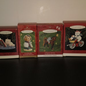 Hallmark Keepsake Bear Christmas Ornament Pick your Favorite 1990's