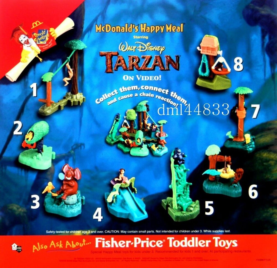 Tarzan Mcdonalds Toys Pick Your Favorite 2000 Etsy