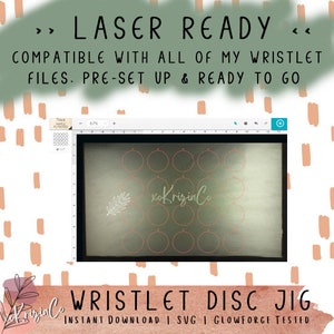 Wristlet keychain Disc Jig SVG DIGITAL DOWNLOAD Glowforge Laser Ready image 3