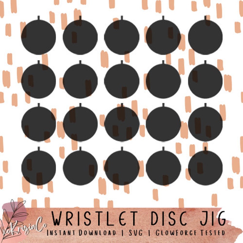 Wristlet keychain Disc Jig SVG DIGITAL DOWNLOAD Glowforge Laser Ready image 2