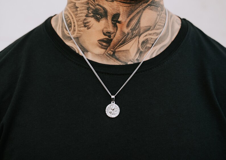 Mens rose pendant necklace Clearance