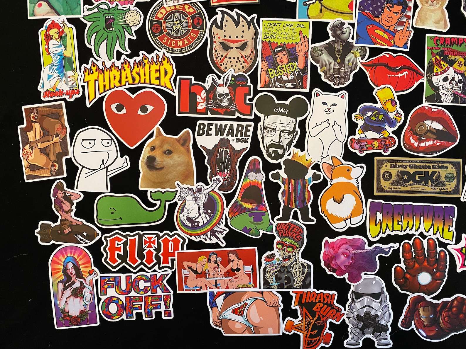 100pcs Random Skateboard Sticker Pack Cool Decals Hypebeast Etsy
