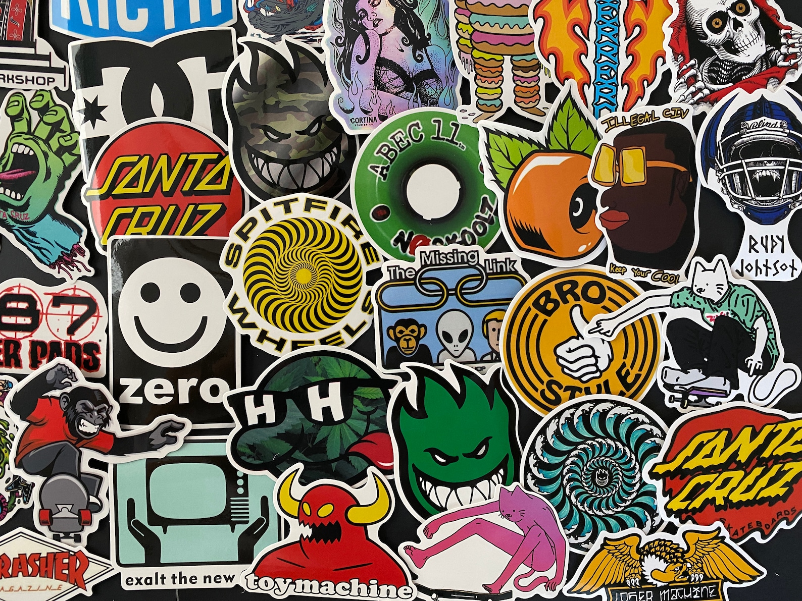 100pcs Skateboard Brands Logos Themed Waterproof Sticker Pack Etsy