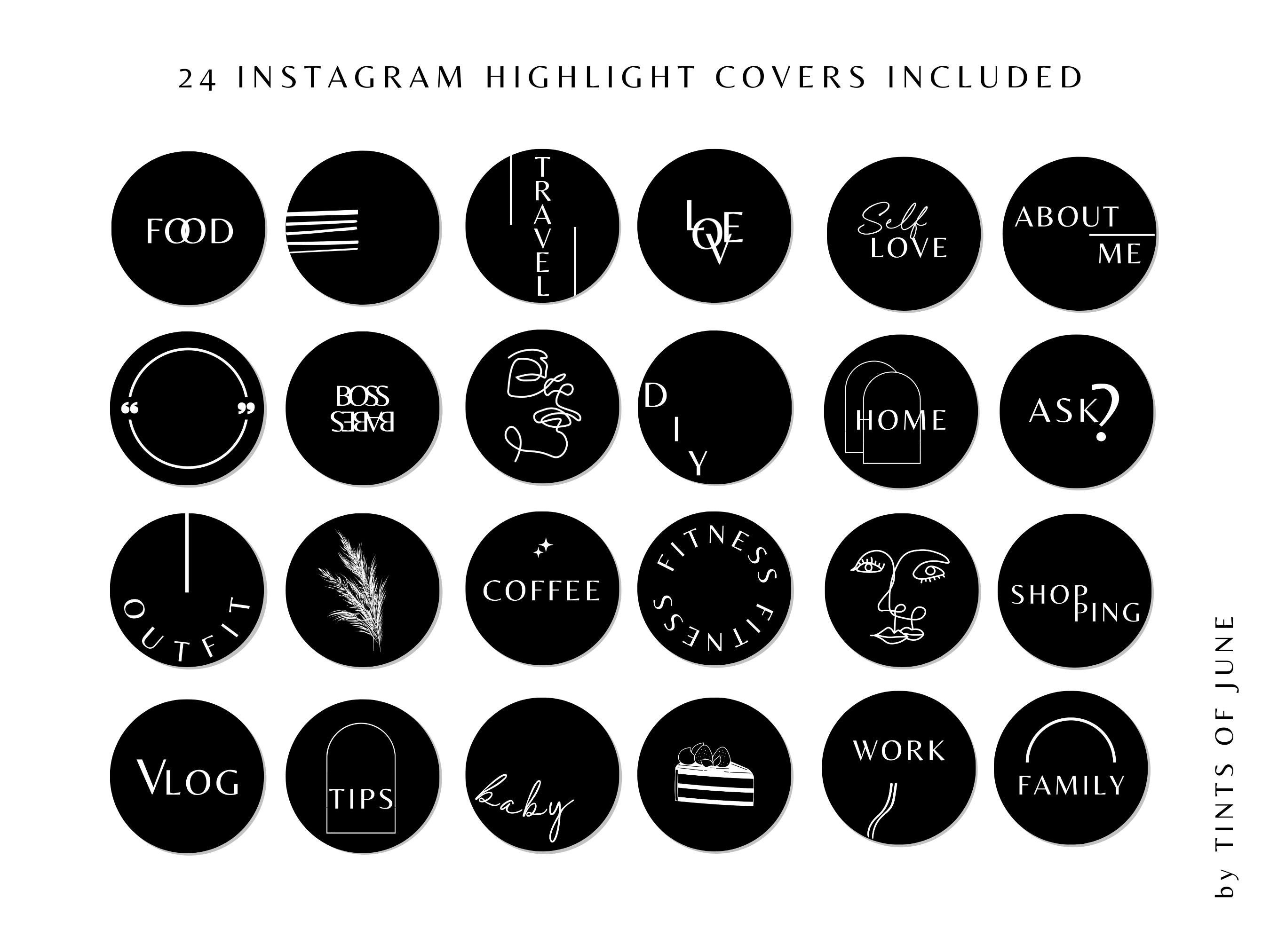 Buy Instagram Highlight Covers Black, Boho Highlight Icons for Download,  Lifestyle Instagram Icons in Neutral Style for Friends, Influencers Online  in India - Etsy