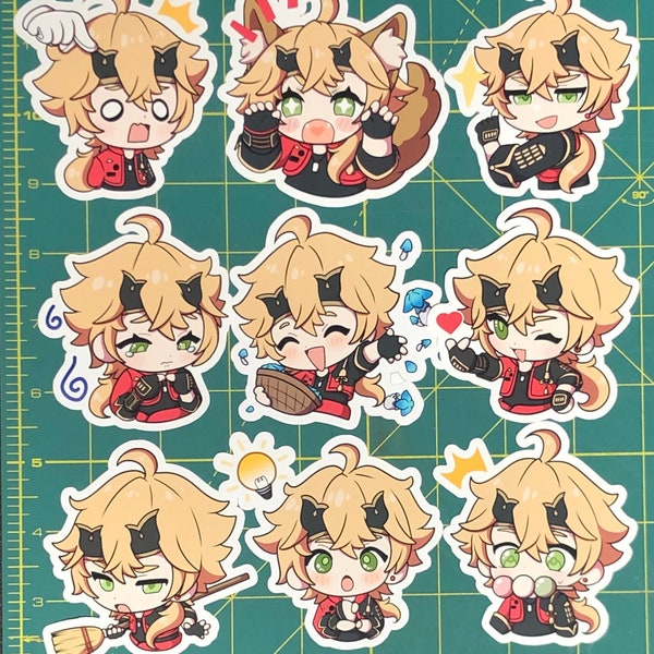 Genshin Thoma Emote Stickers