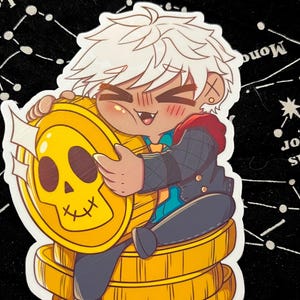 Obey Me Mammon Chibi Aufkleber