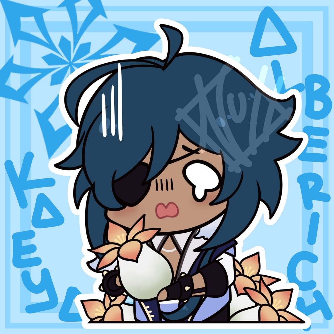 Genshin Kaeya Emote Stickers Etsy Singapore