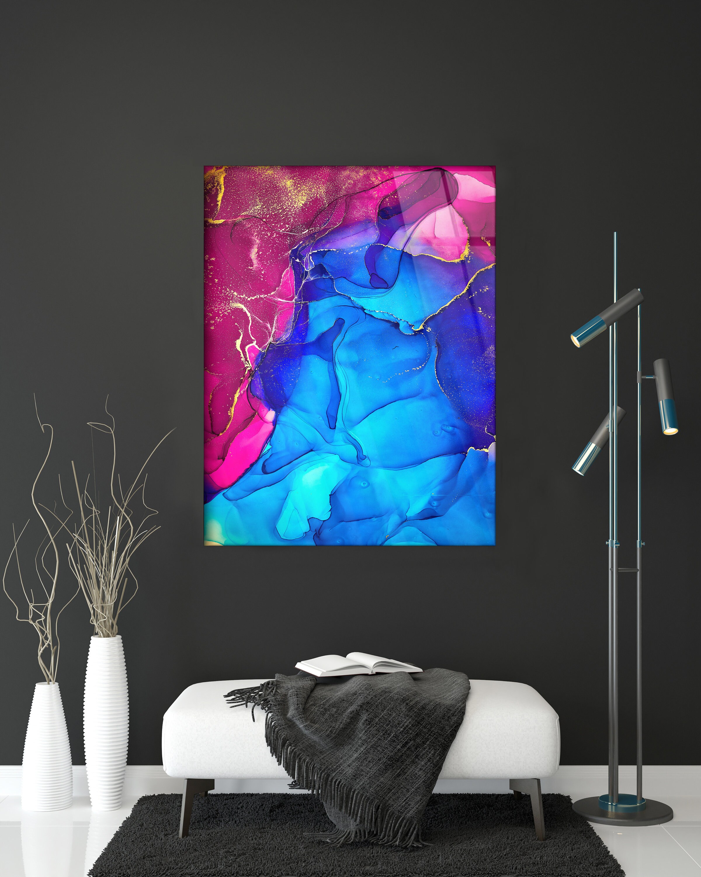 Large Glass Wall ArtFused Glass Wall ArtHome DecorWall Etsy