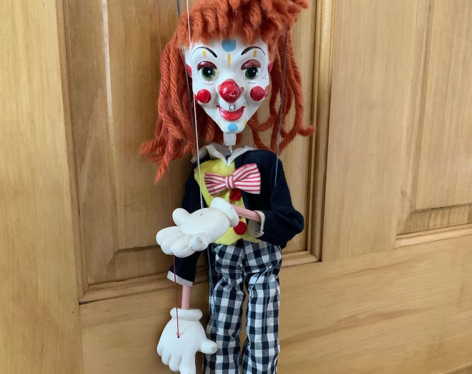 Adorable Pelham Puppet, Bimbo the Clown, String Puppet, Collectors