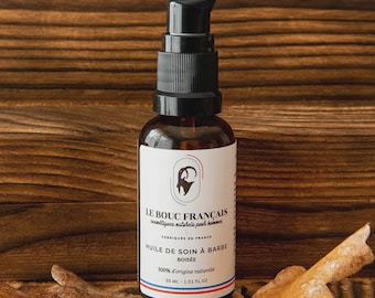 Bio-Bartöl Le Bouc Français – Holzige Gewürze und Whisky – Pflegt, stärkt und regt das Wachstum an – 100 % natürlich, hergestellt in Frankreich – 30 ml