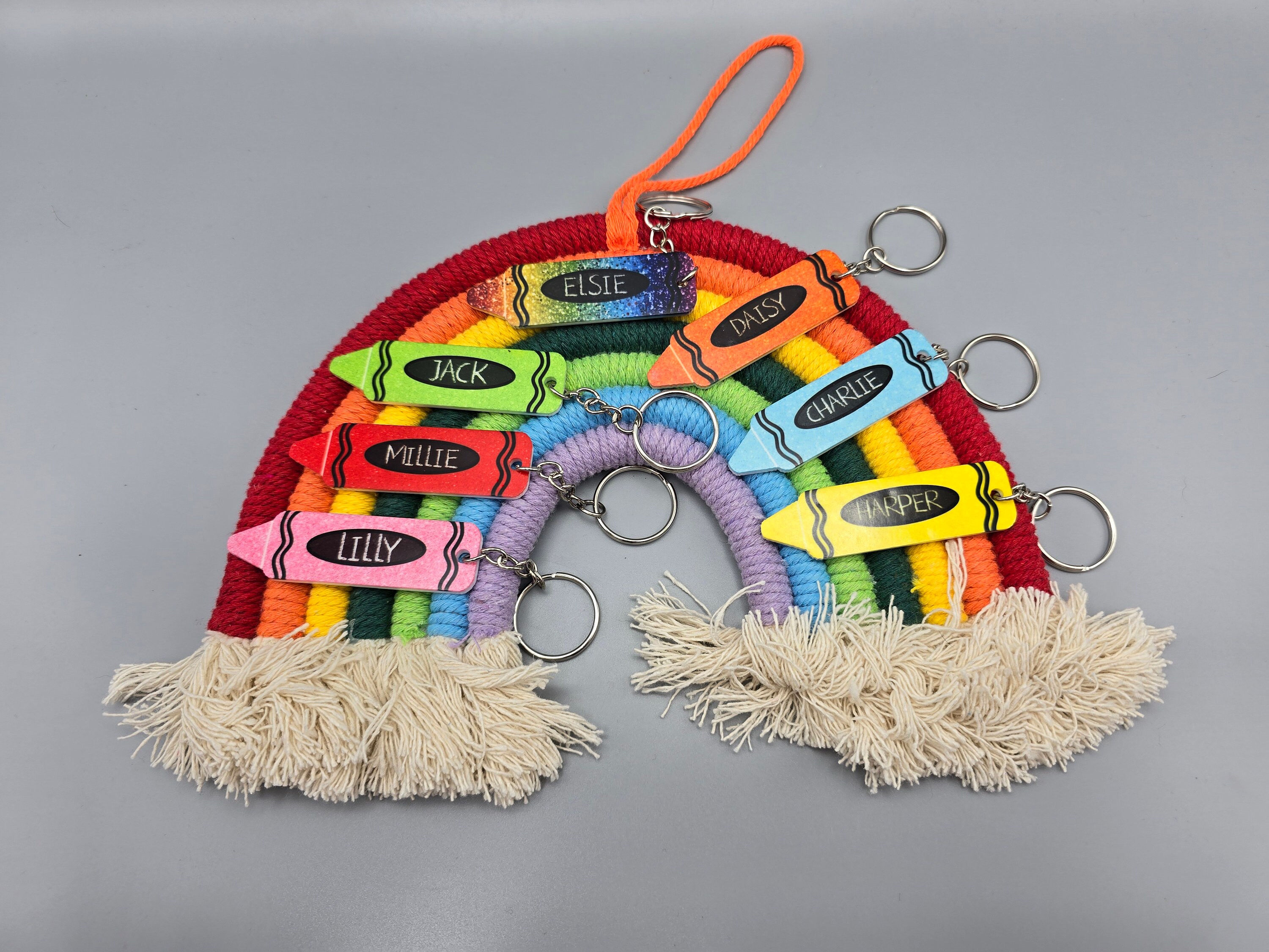 Crayon Key Rings Personalised Student Pencil Keyrings, School Keychain, Students Gifts ...