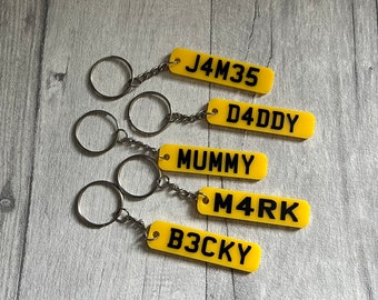 Personalised keyring, Number Plate Keyring, New Driver Gifts, Car Keys, Just Passed, Gift For Dad, Birthday, New Driver, Seventeen, New Car