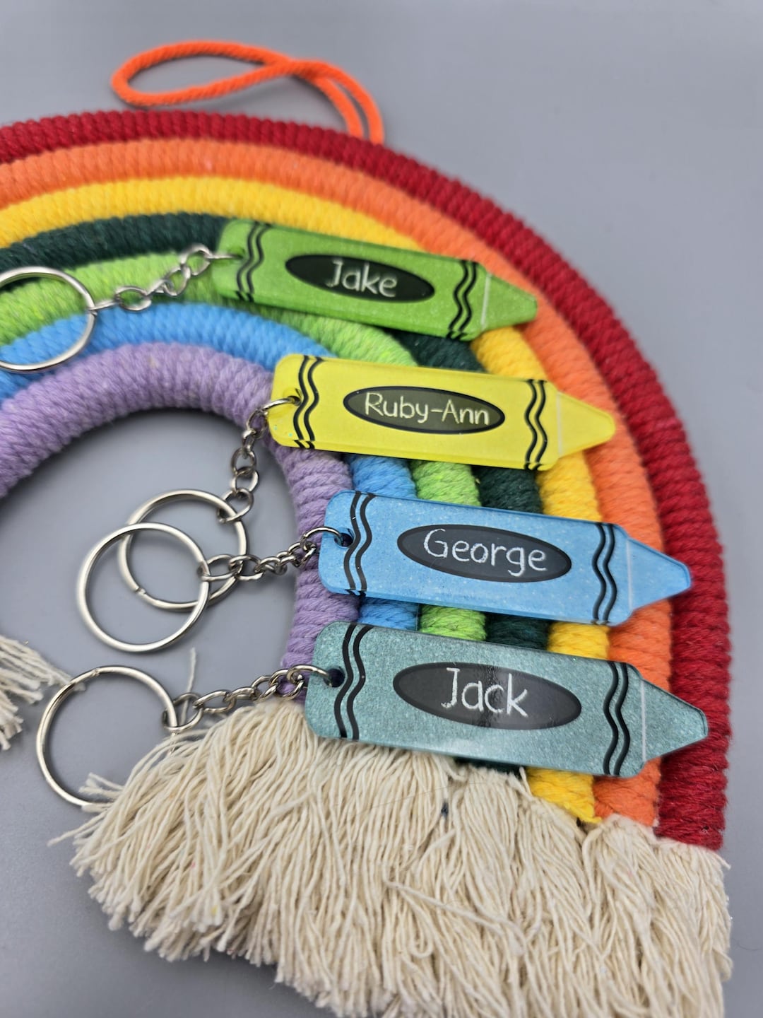 Crayon Key Rings Personalised Student Pencil Keyrings, School Keychain, Students Gifts ...