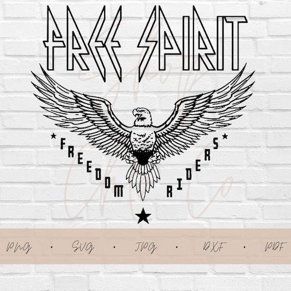 Free Spirit PNG SVG Graphic Tee Png Svg 