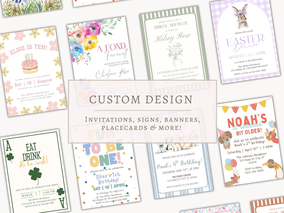 Personalized Invite for Any Event, Custom Party Printables, Custom ...