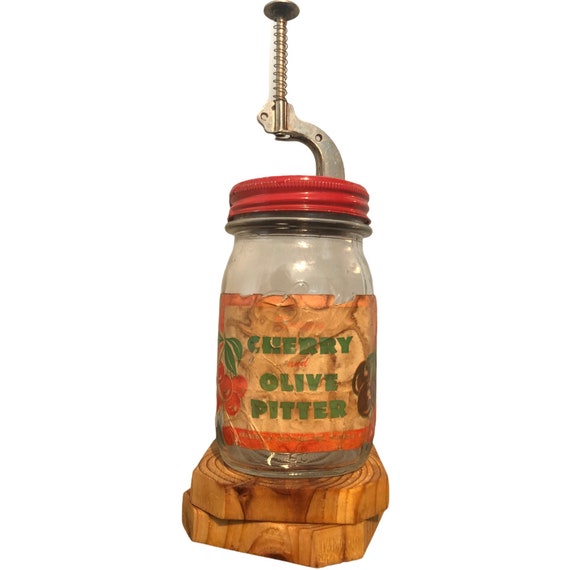 Cherry and Olive Pitter Jar Kitchen Tool Etsy Canada