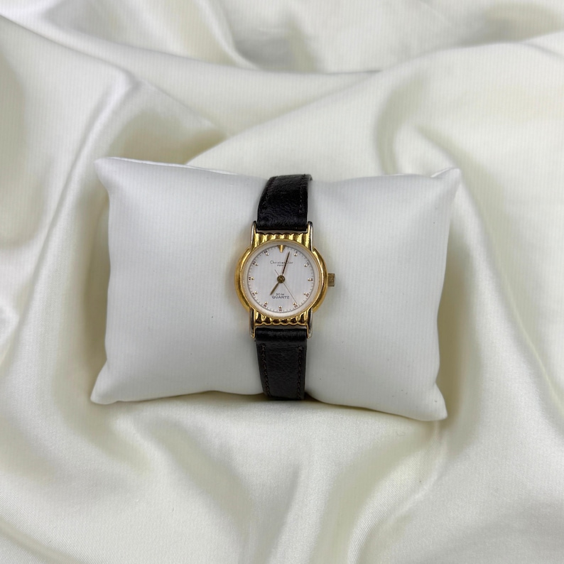 Mystery Vintage Leather Strap Watch, Bookish 90s Aesthetic Gift for Her, Working Retro Timepiece, Academia Jewelry Surprise image 4