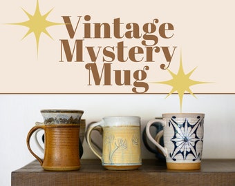 Vintage Retro Mystery Ceramic Stoneware Mug