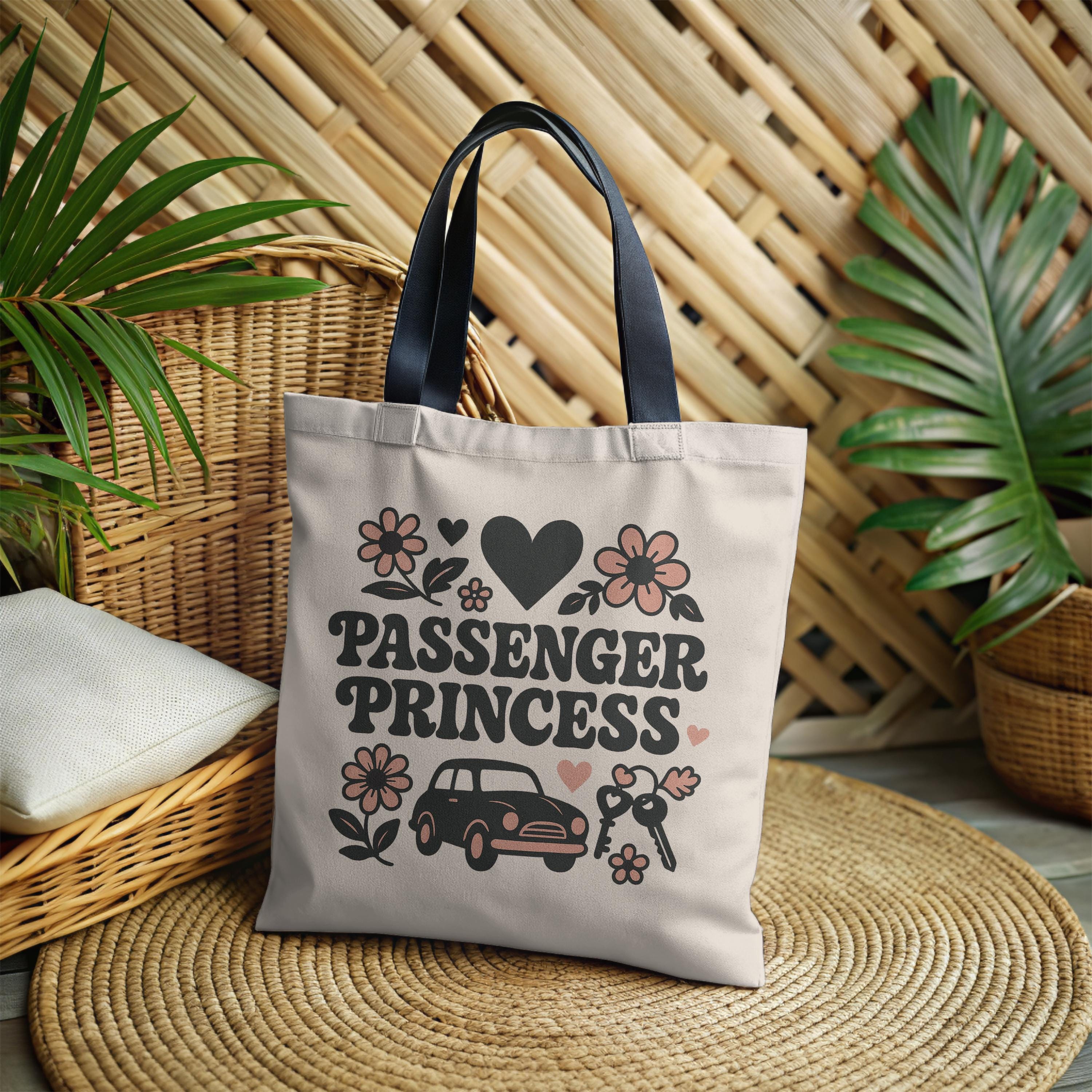 Passenger Princess Tote Bag: Retro Car Floral Travel Bag