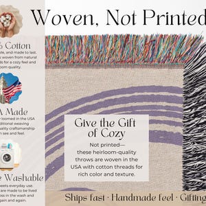 Floral Woven Blanket: Boho Cottagecore Tapestry Throw image 2
