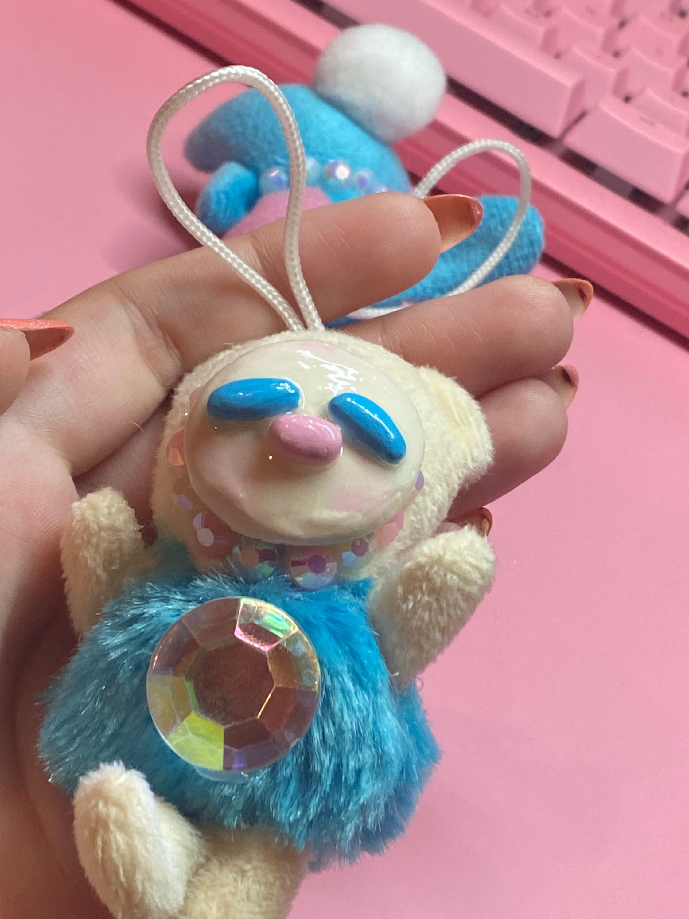 Cute scented animal keychains with clay faces Etsy