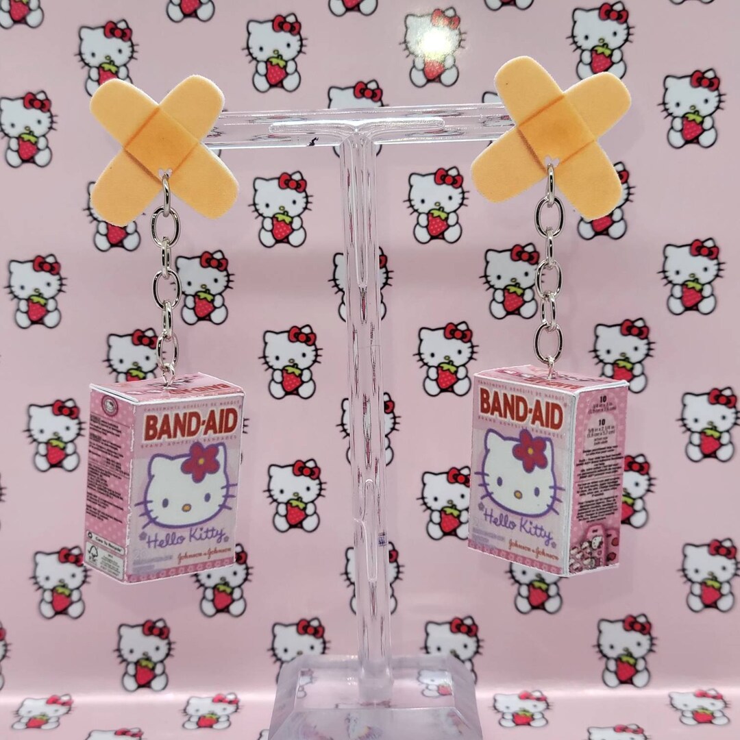 Hello Bandaid Earrings Etsy