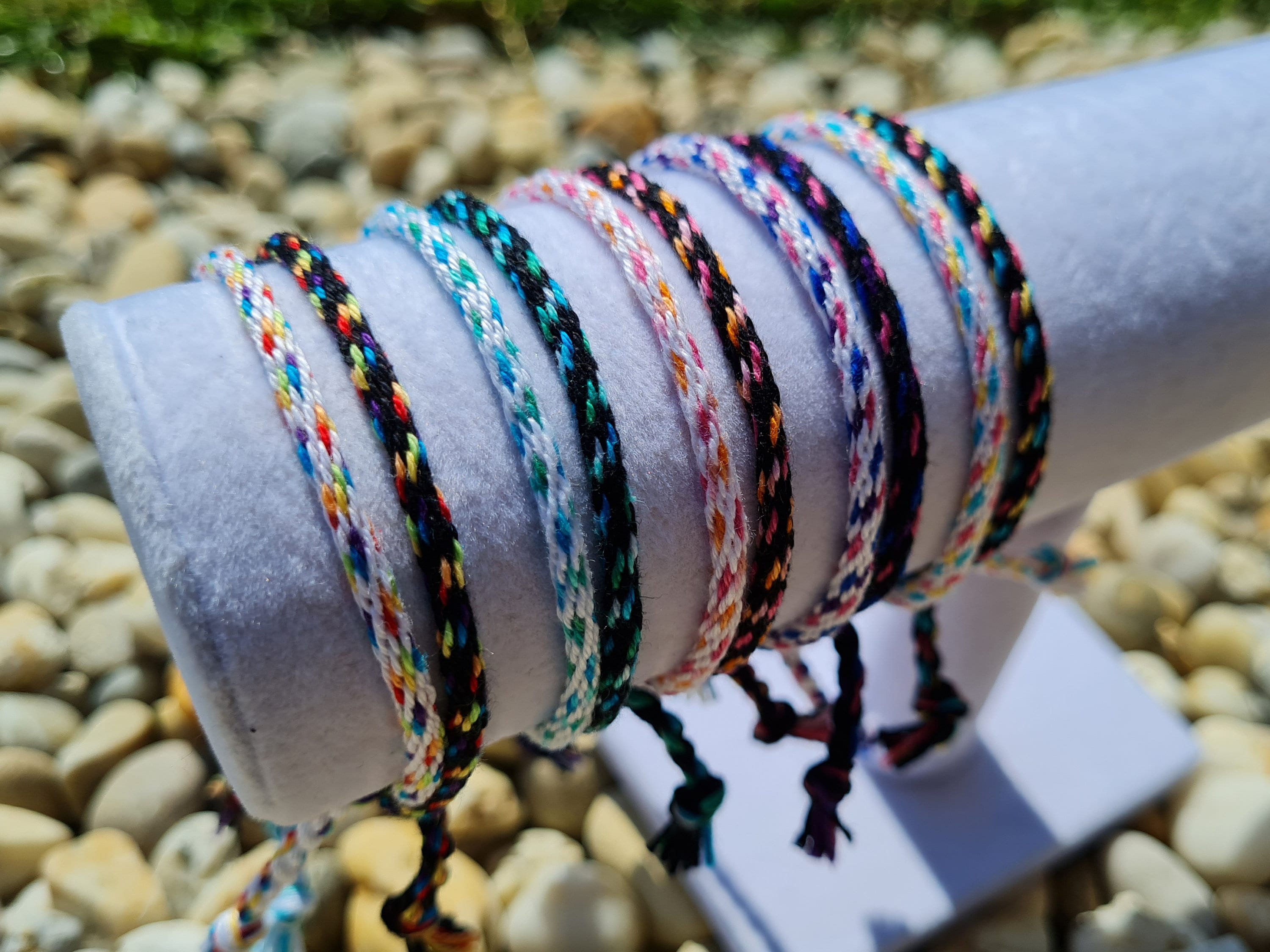 Pride Kumihimo Lesbian Bracelets, Subtle LGBTQIA+ Jewelry