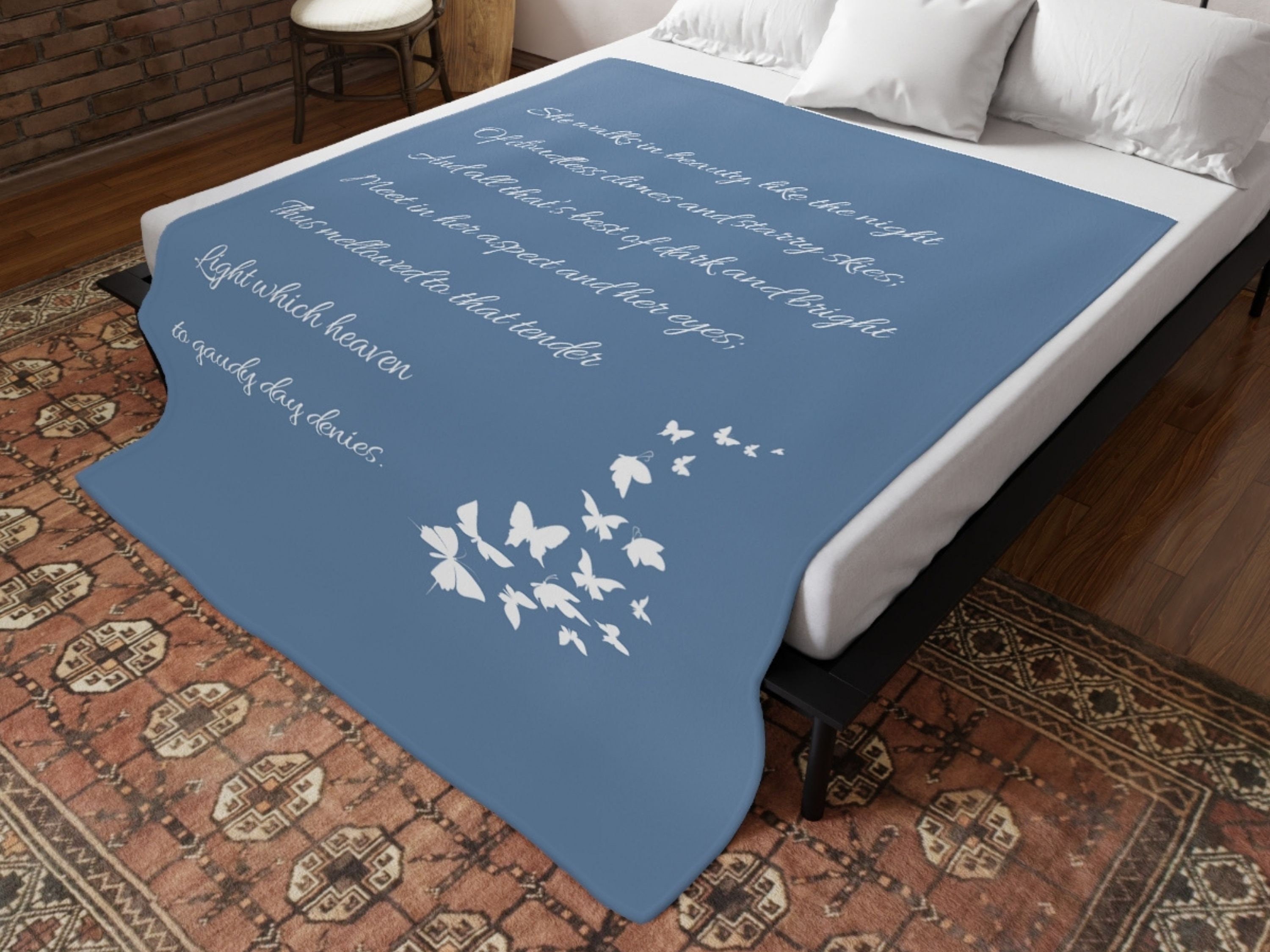Personalized Poem Blanket Custom Poetry Throw Blanket Etsy