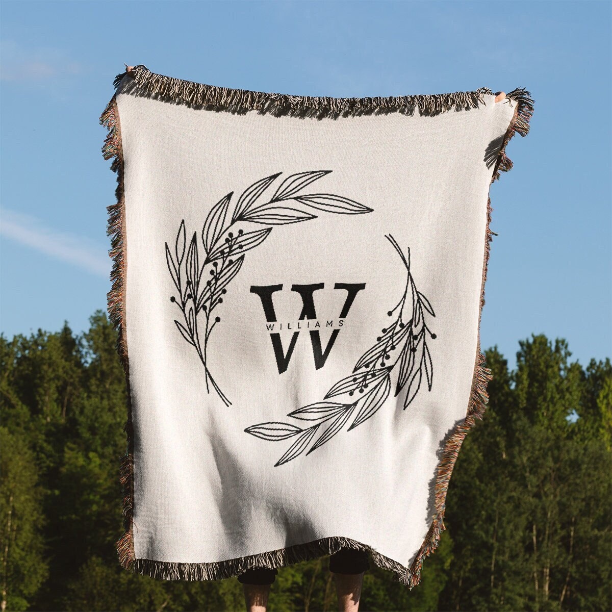 Monogrammed Blanket Etsy Canada