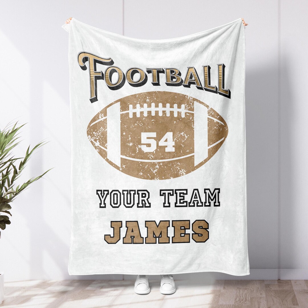 Rgubvui Ctom Football Blankets Personalized Name