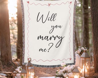 Will You Marry Me Sign Blanket Will You Marry Me Tapestry Blanket Wedding Proposal Idea Engaged Photo Prop Proposal Decorations