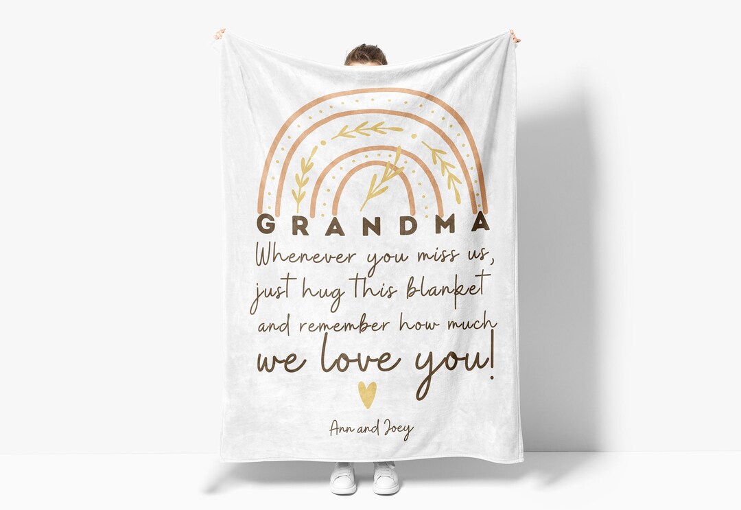 Personalized Grandma Blanket, Mother's Day Blanket for Grandma From