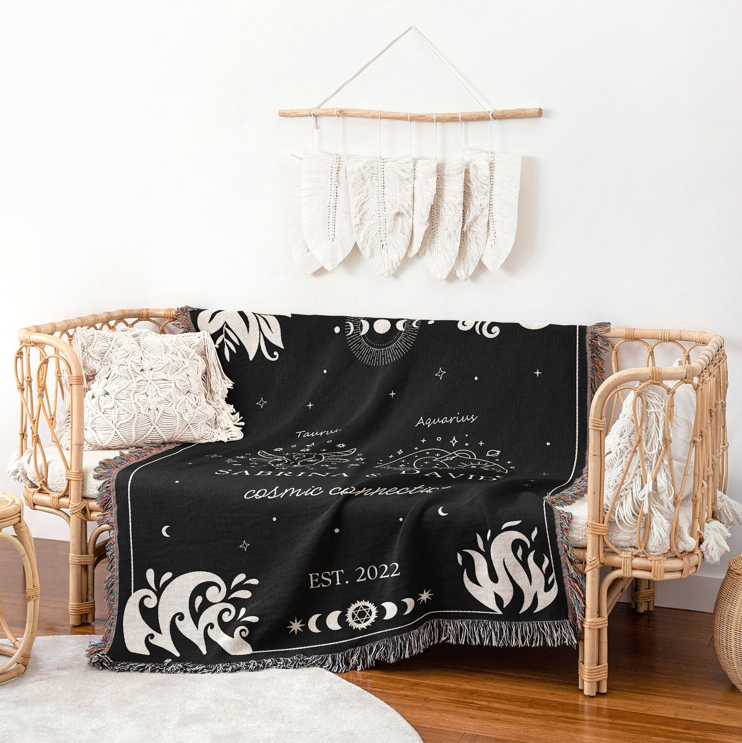 EastSmooth Aries Constellation Blanket Lightweight Astrology Blanket