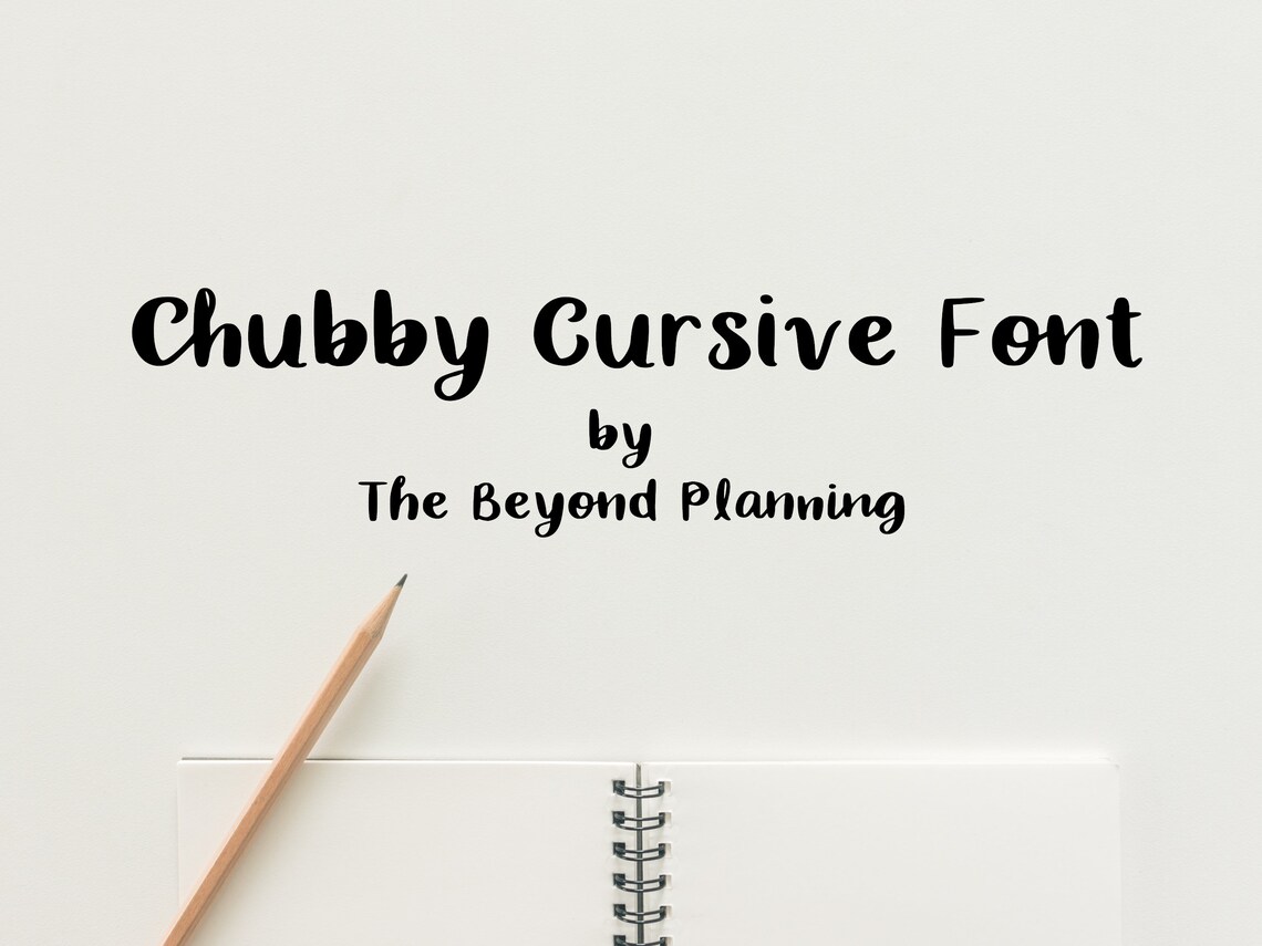 Handwritten font chubby fat cursive brush lettering Etsy