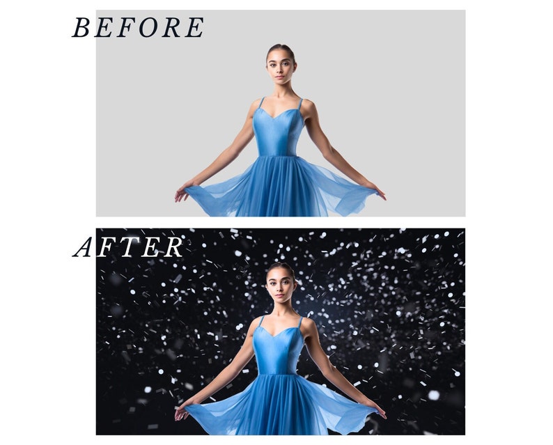 Set of 10 Digital Confetti Backdrops for Stunning Photoshoots, Sports