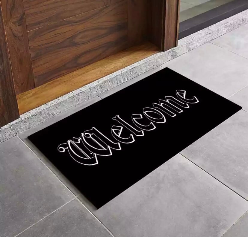 Black & White Doormat Funny Doormats Personalized Etsy