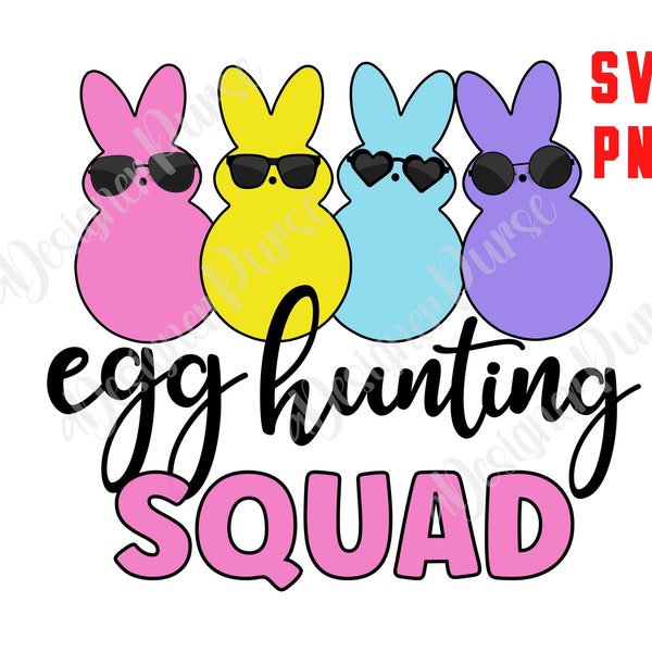 Egg Hunt Squad Easter Sublimation, Easter Peeps Design, Bunnies PNG , Easter Sublimation, Tshirt Sublimation Design, Digital Downloads, Png