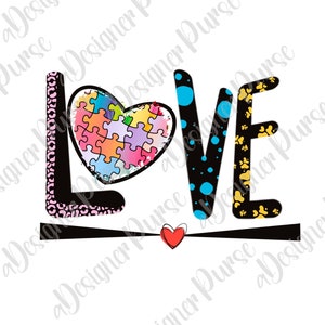 Love Autism PNG, Autism Png, Autism Mom Tote Bag Png, Autism Awareness Png, Autism Puzzle Png, Love Sublimation Design, Autism Teacher Png