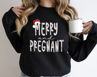 Feliz y embarazada PNG, mamá para ser sublimación de Navidad para taza, impresión de anuncio de embarazo, camiseta de espera de Navidad, idea de regalo de mamá embarazada