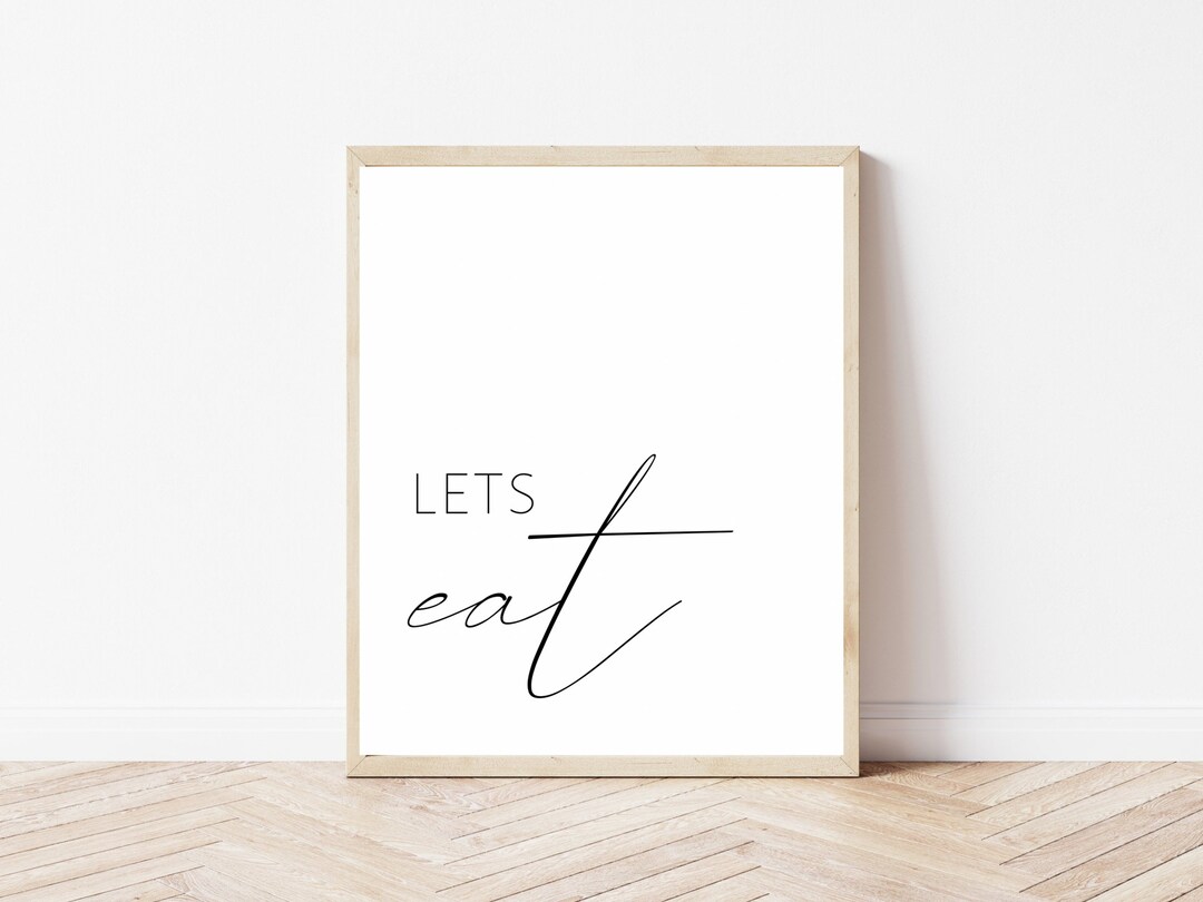Let's Eat Wall Decor Printable Etsy