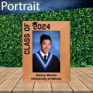 Personalized College Class of 2024 Picture Frame, College Grad Picture Frame, High School Grad Picture Frame, Personalized Picture Frame