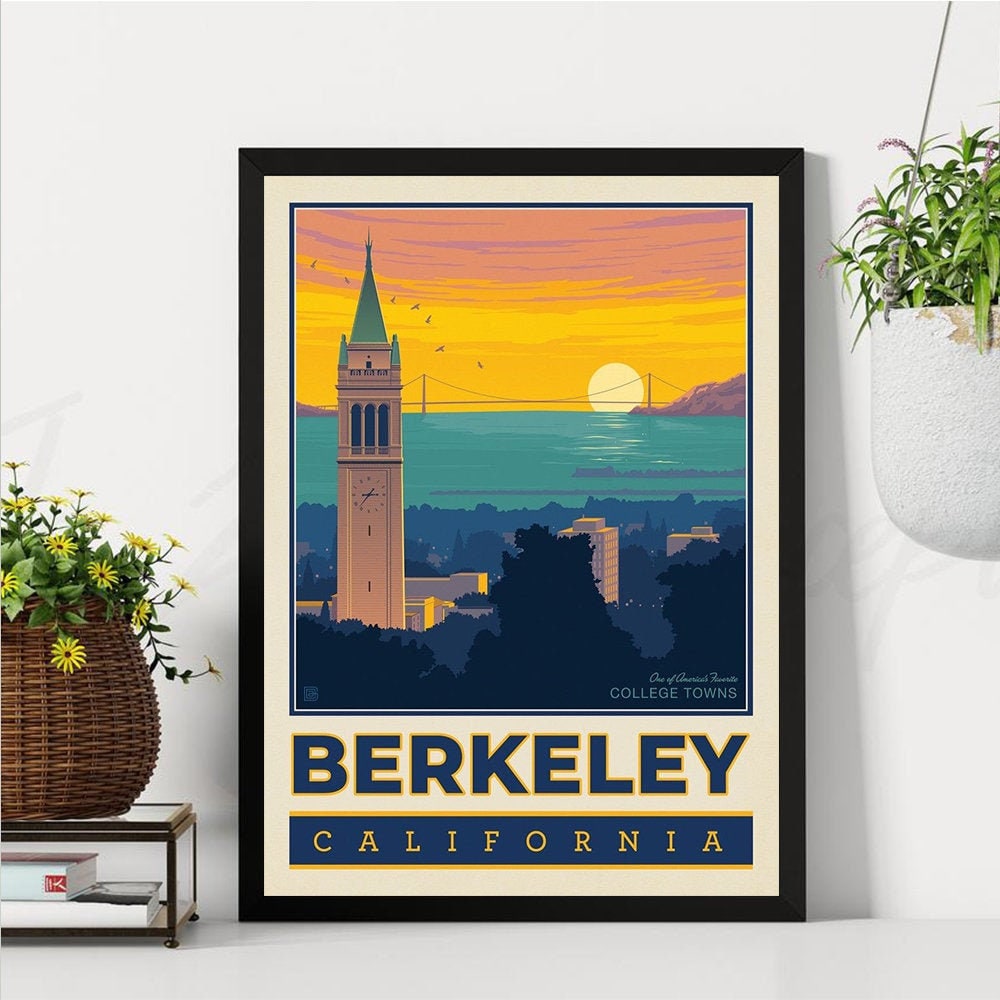 Berkeley Poster University of California Berkeley Ucla Etsy