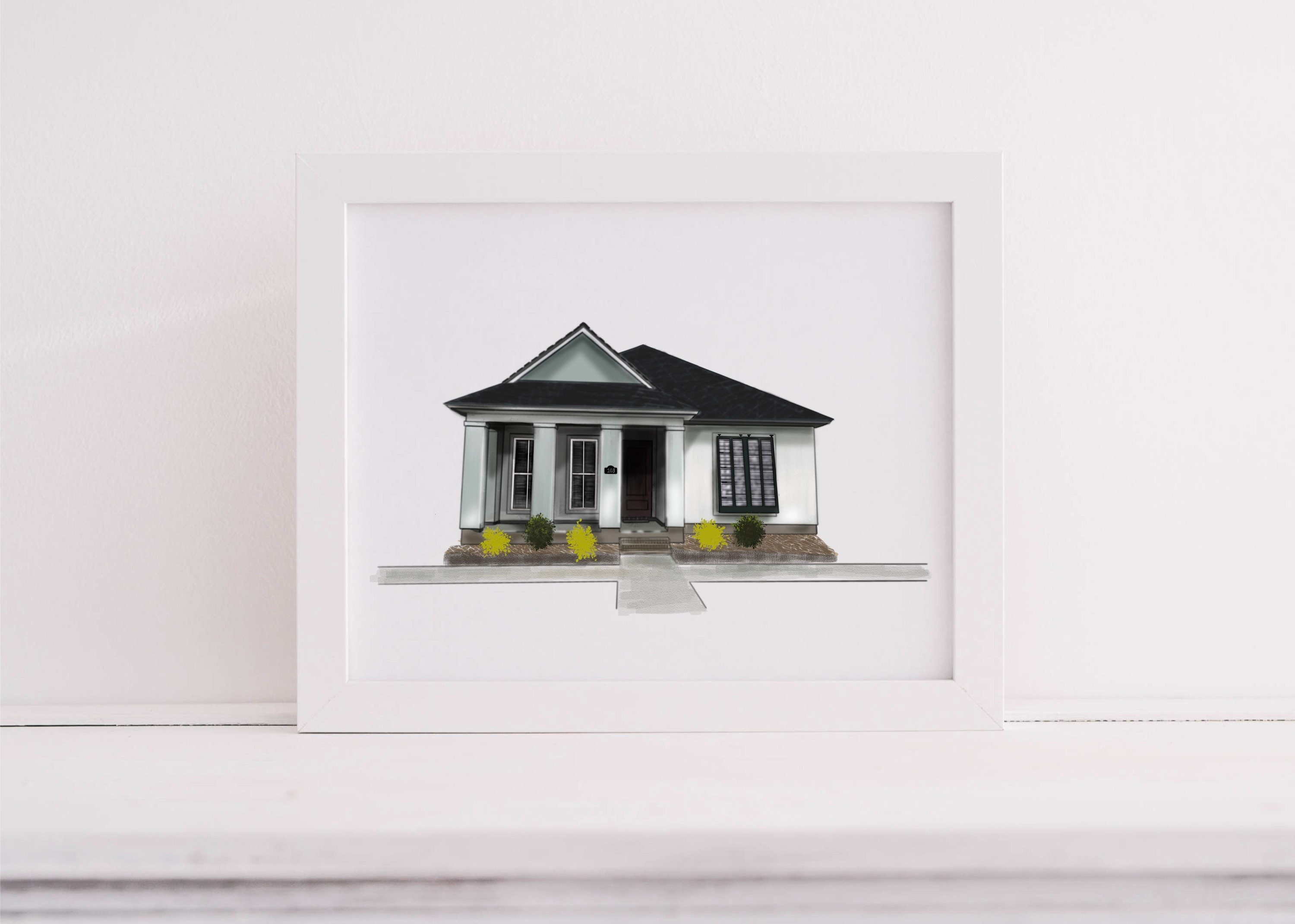 Custom DIGITAL House Illustration Etsy
