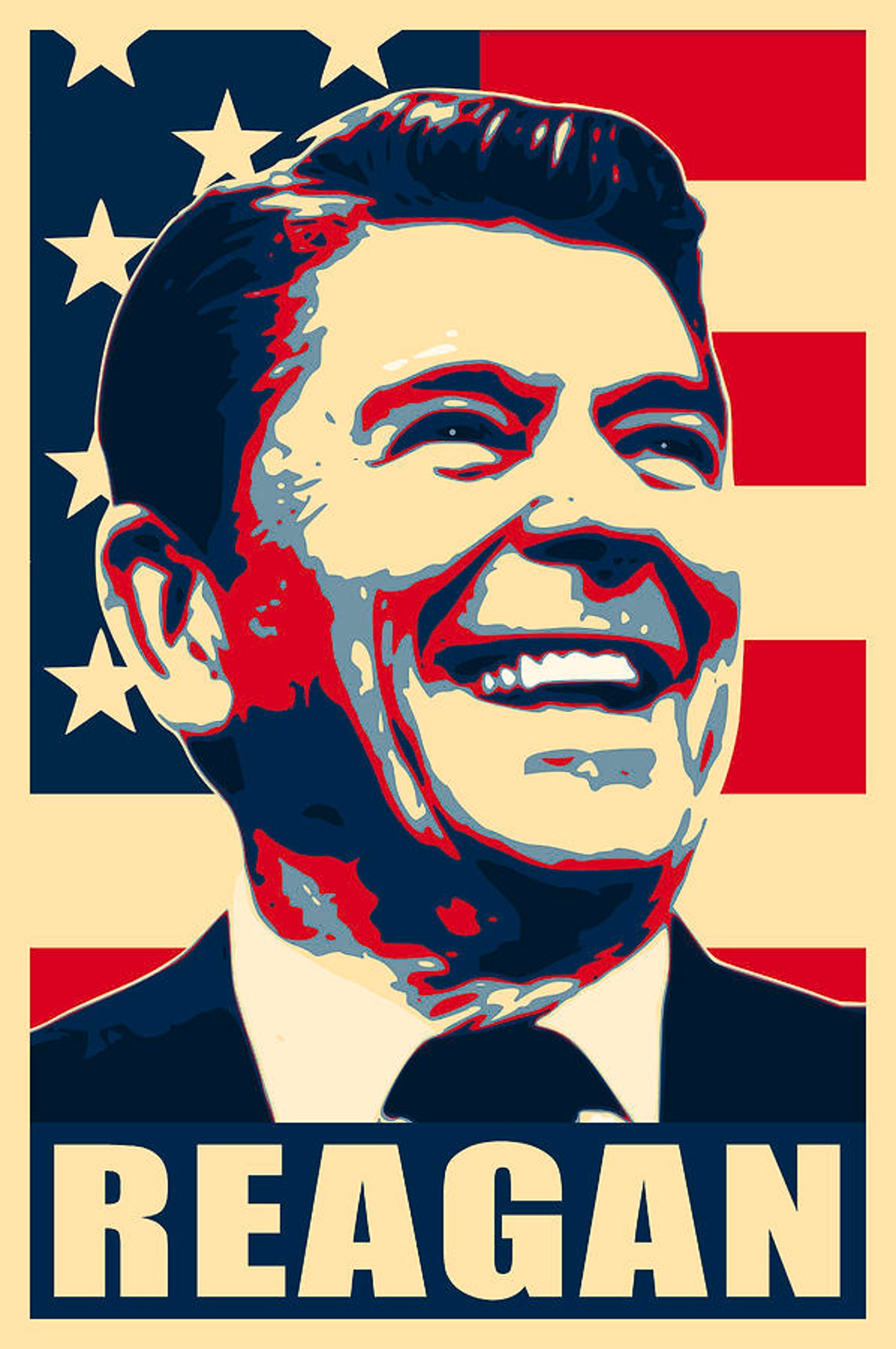Ronald Reagan Poster Ronald Reagan Happy 40th President Etsy
