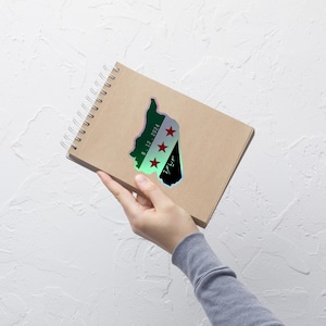 Holographic Syrian Freedom Map Sticker