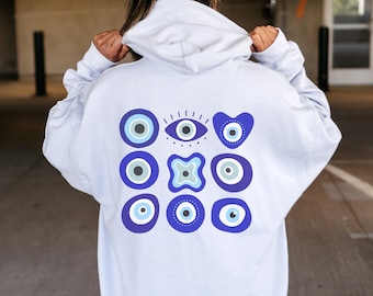 Evil Eye Hoodie Witchy Clothing Spiritual Hoodie Aesthetic Clothes Preppy Sweatshirt VSCO Sweatshirt Preppy Clothes Evil Eye Gift for Her